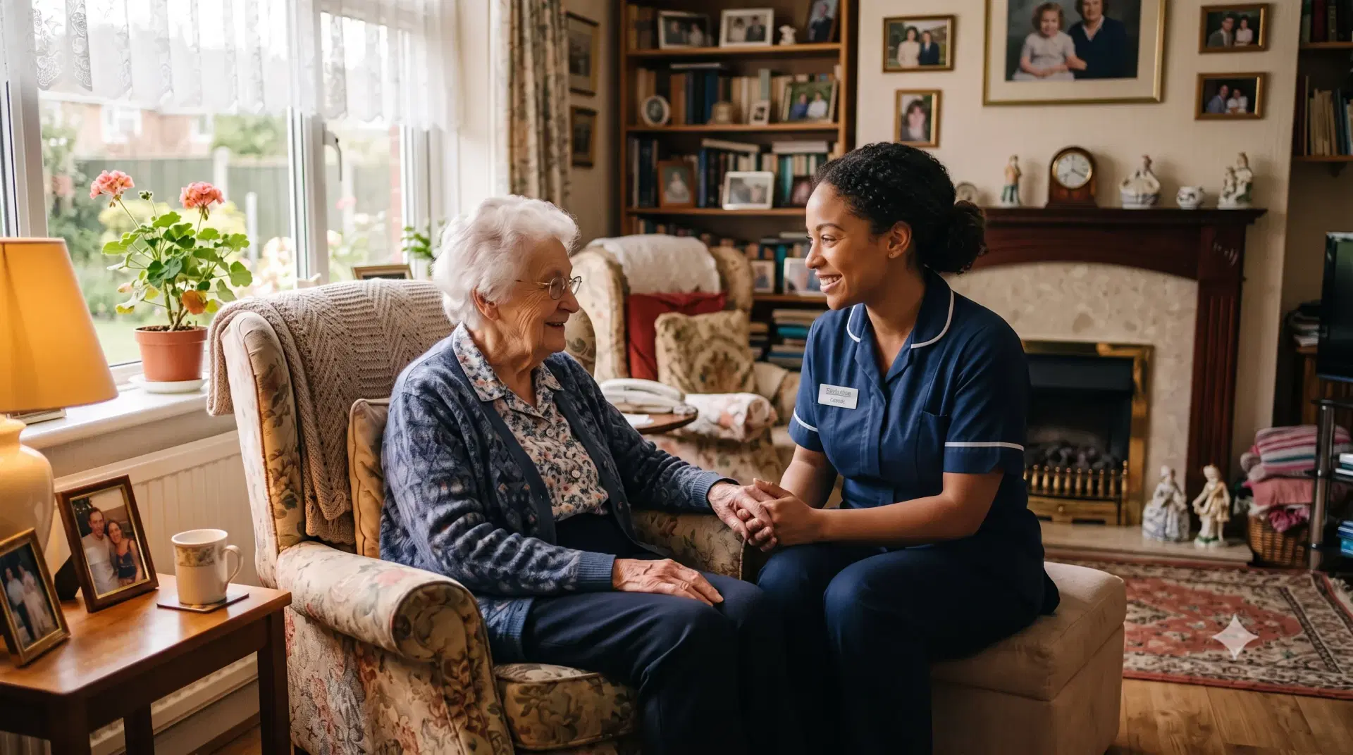 Cozy living room in Fedrick Senior Care