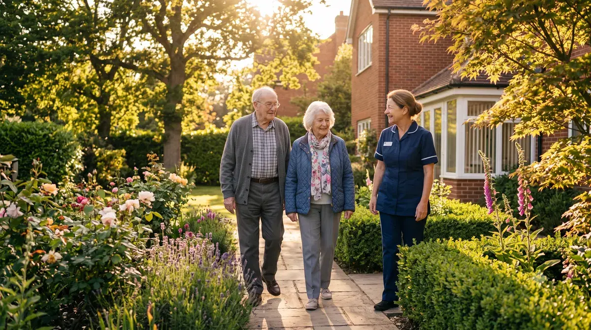 Caregiver helping a senior with daily activities