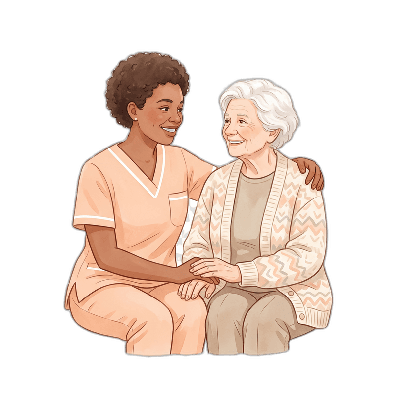 Caregiver doing a memory activity with a resident