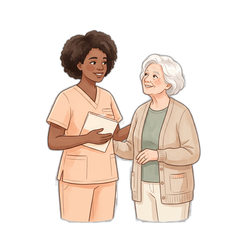 Care team reviewing a discharge plan