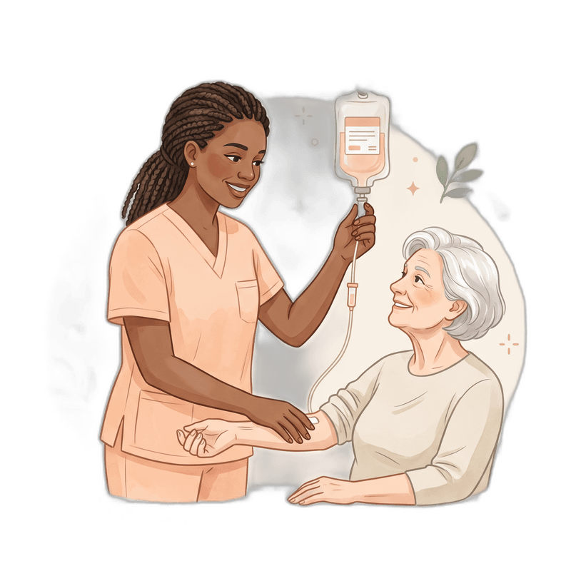 Care team coordinating a resident care plan